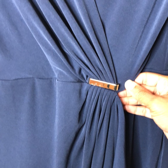 NWT Charter Club Faux Wrap Stretch Dress Blue Small S New with Tags NWT - Picture 6 of 10